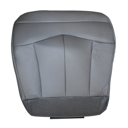 For 1999-03 Ford F150 Lariat XL Driver Bottom Leather Seat Cover Med Gray E2/J2