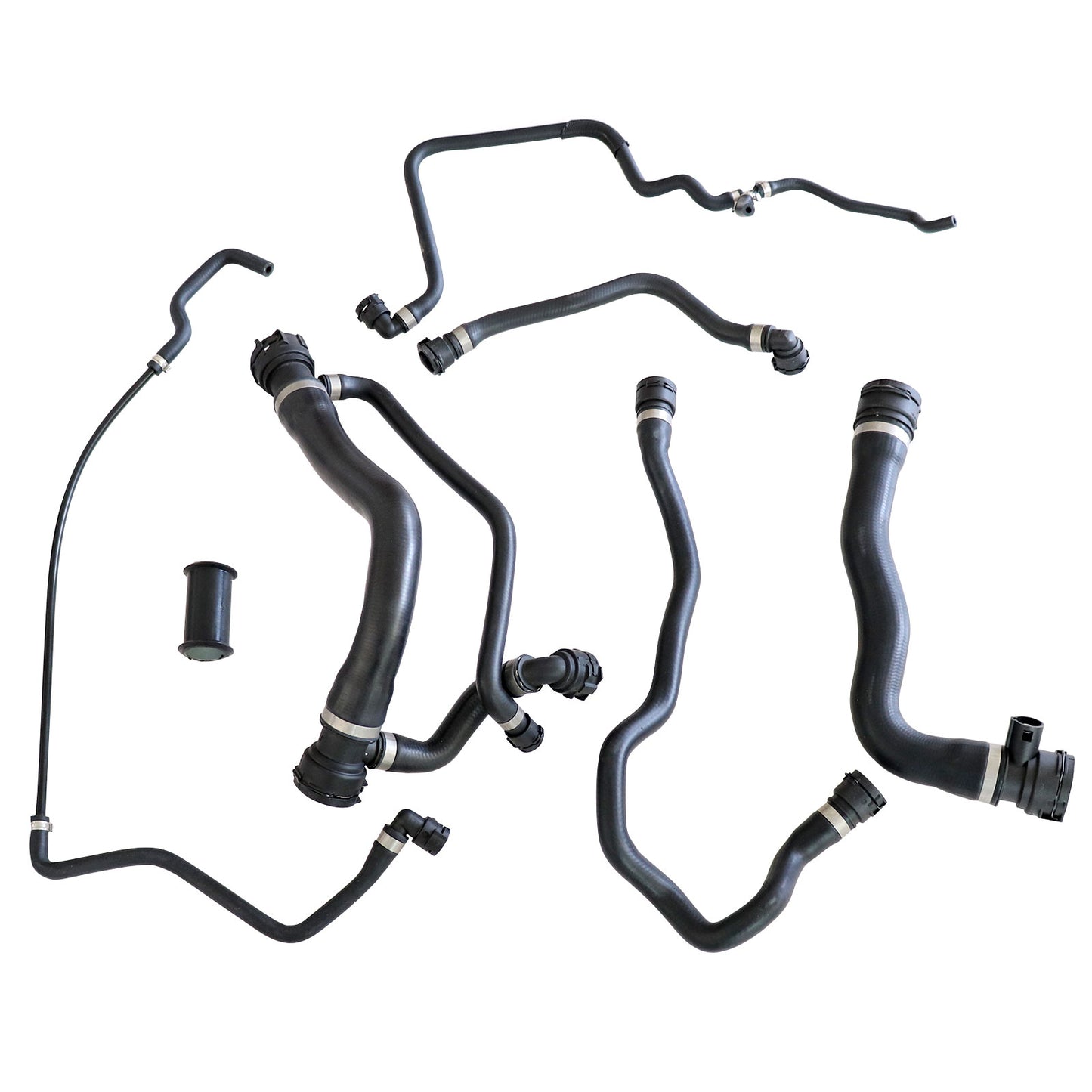 Radiator Coolant Water Hose Pipe Kit (7 Hoses) Fit BMW 550i 650i 2006-2010