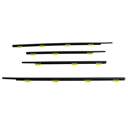 4pcs For CR-V 2002 2003-2006 Window Weatherstrip Door Belt Moldings Black