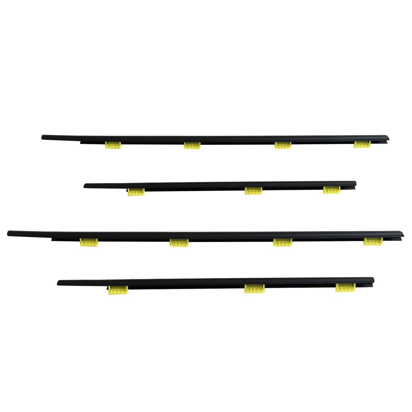 4pcs For CR-V 2002 2003-2006 Window Weatherstrip Door Belt Moldings Black