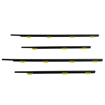 4pcs For CR-V 2002 2003-2006 Window Weatherstrip Door Belt Moldings Black