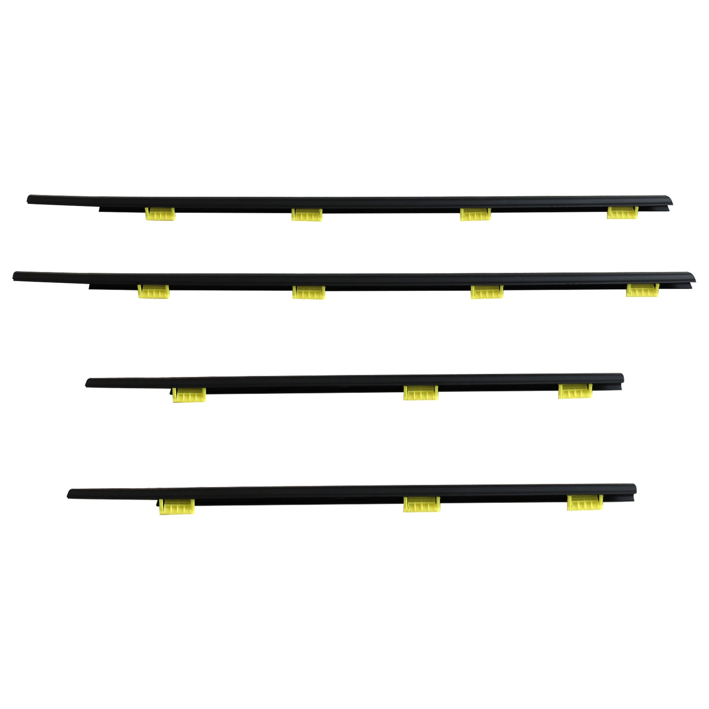 4pcs For CR-V 2002 2003-2006 Window Weatherstrip Door Belt Moldings Black