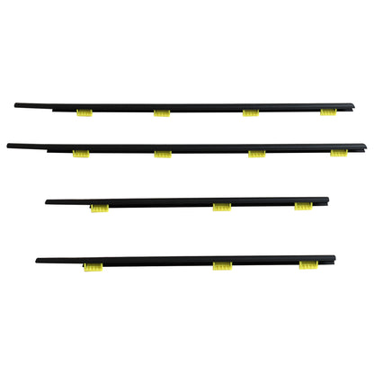 4pcs For CR-V 2002 2003-2006 Window Weatherstrip Door Belt Moldings Black