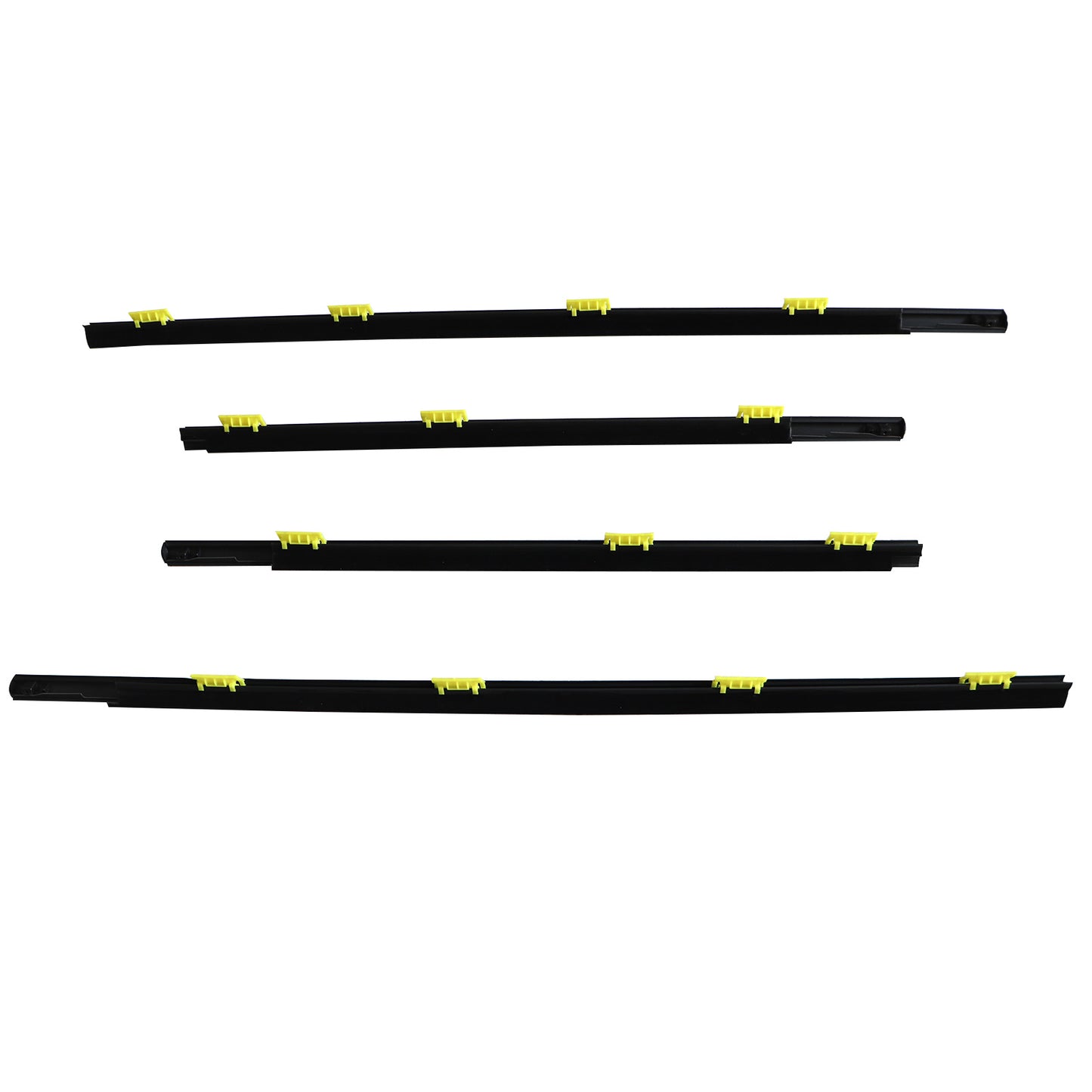 4pcs For CR-V 2002 2003-2006 Window Weatherstrip Door Belt Moldings Black