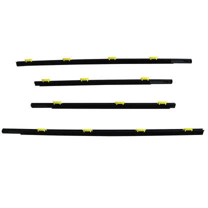 4pcs For CR-V 2002 2003-2006 Window Weatherstrip Door Belt Moldings Black