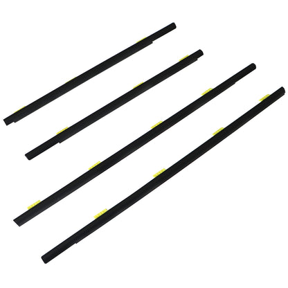 4pcs For CR-V 2002 2003-2006 Window Weatherstrip Door Belt Moldings Black