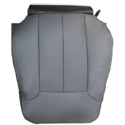 For 2009-2014 Ford F150 F-150 Driver Top PERFORATED Leather Seat Cover Gray