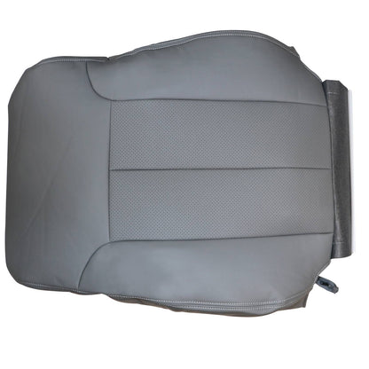 For 2009-2014 Ford F150 F-150 Driver Top PERFORATED Leather Seat Cover Gray