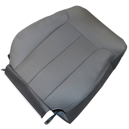 For 2009-2014 Ford F150 F-150 Driver Top PERFORATED Leather Seat Cover Gray