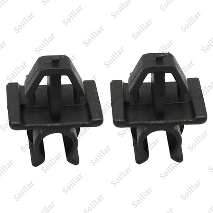 2 Pcs Car Hood Support Prop Rod Holder Clip 65722-JA000 For Nissan Plastic Black