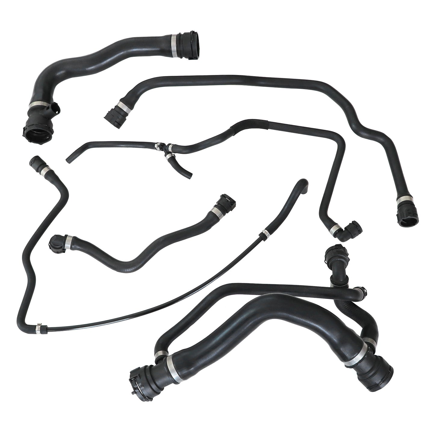 Fits 2004 2005 BMW 545i 645Ci Radiator Coolant Water Hose Pipe Kit 6 Hoses i