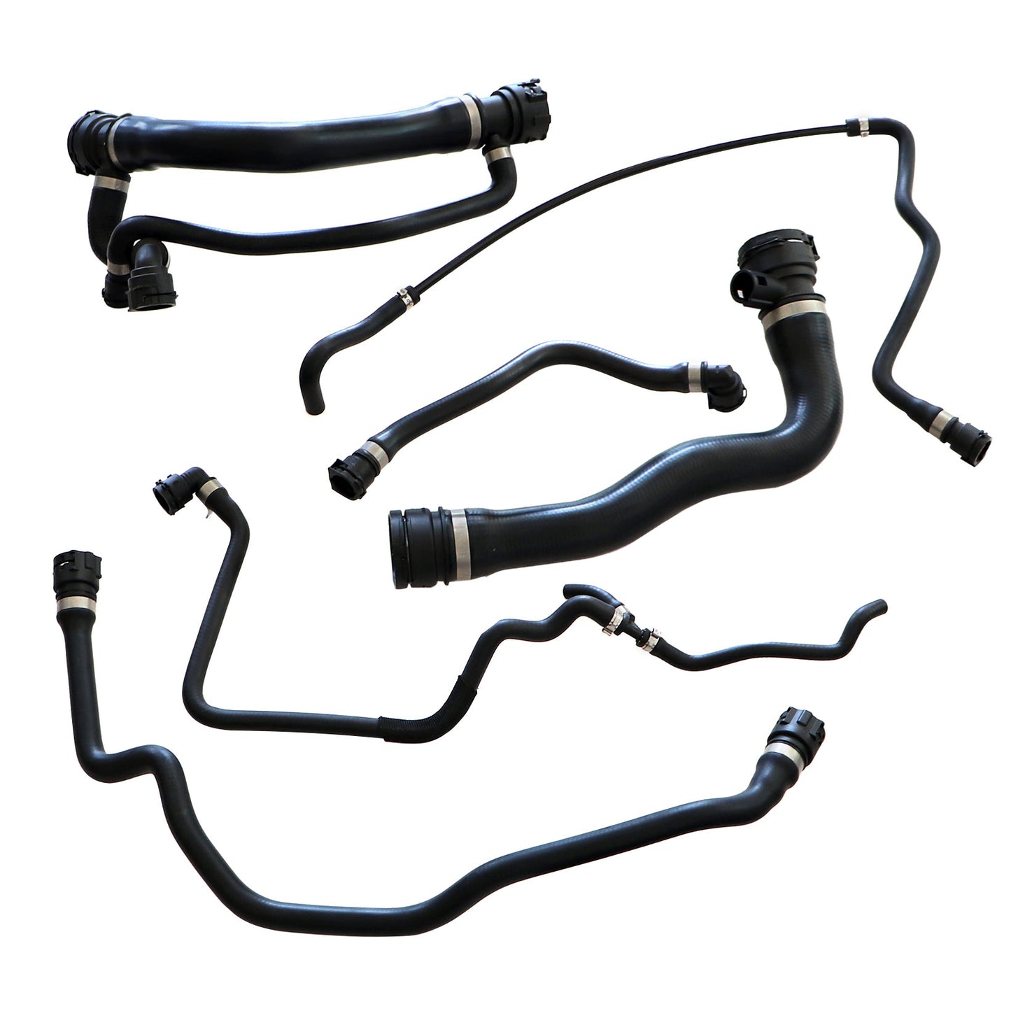 Fits 2004 2005 BMW 545i 645Ci Radiator Coolant Water Hose Pipe Kit 6 Hoses i