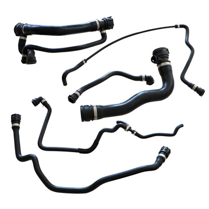 Fits 2004 2005 BMW 545i 645Ci Radiator Coolant Water Hose Pipe Kit 6 Hoses i