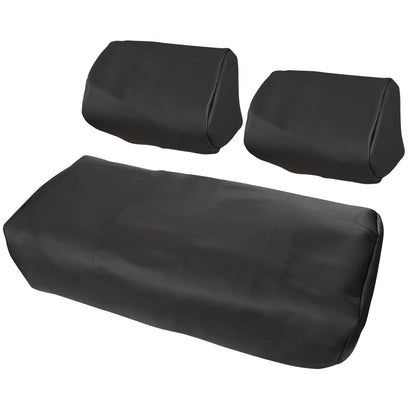 For 1982-2000 Club Car PRE-2000 DS Golf Cart Front Seat Cover Black 3 pieces