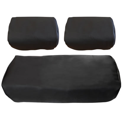 For 1982-2000 Club Car PRE-2000 DS Golf Cart Front Seat Cover Black 3 pieces