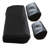 For 1982-2000 Club Car PRE-2000 DS Golf Cart Front Seat Cover Black 3 pieces