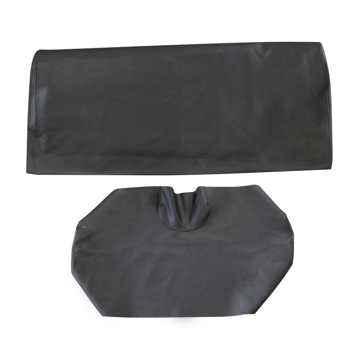Replacement For E-Z-Go TXT Golf Cart Leather Seat Cover Black 2 Pieces