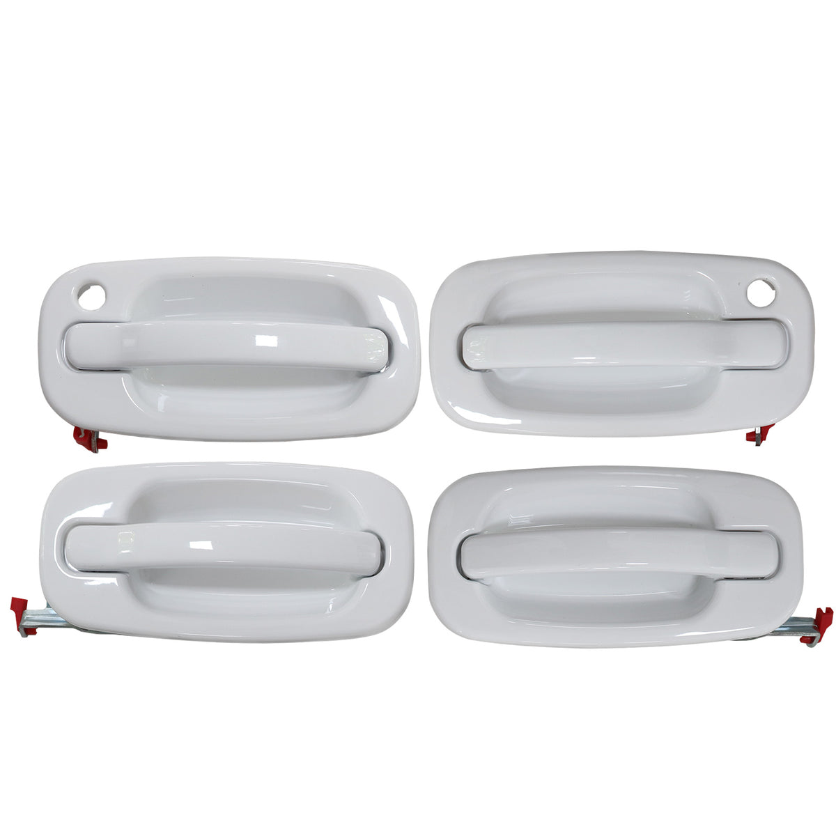 DOOR HANDLE SET 4 White For Chevy Silverado For GMC Sierra Suburban Yukon 99-06
