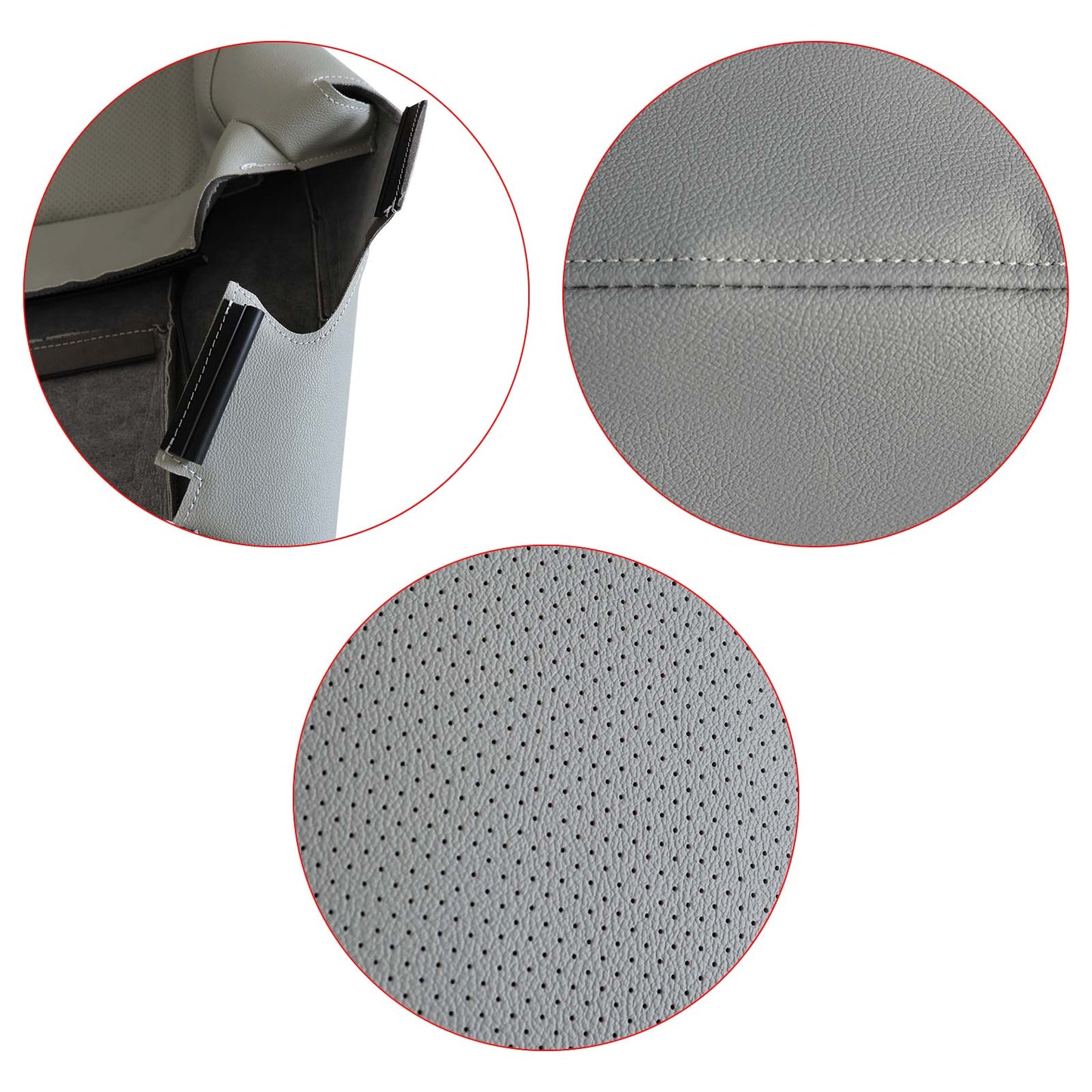 For 2010-2015 Lexus RX350 RX450h Driver Side Bottom Leather seat cover Gray