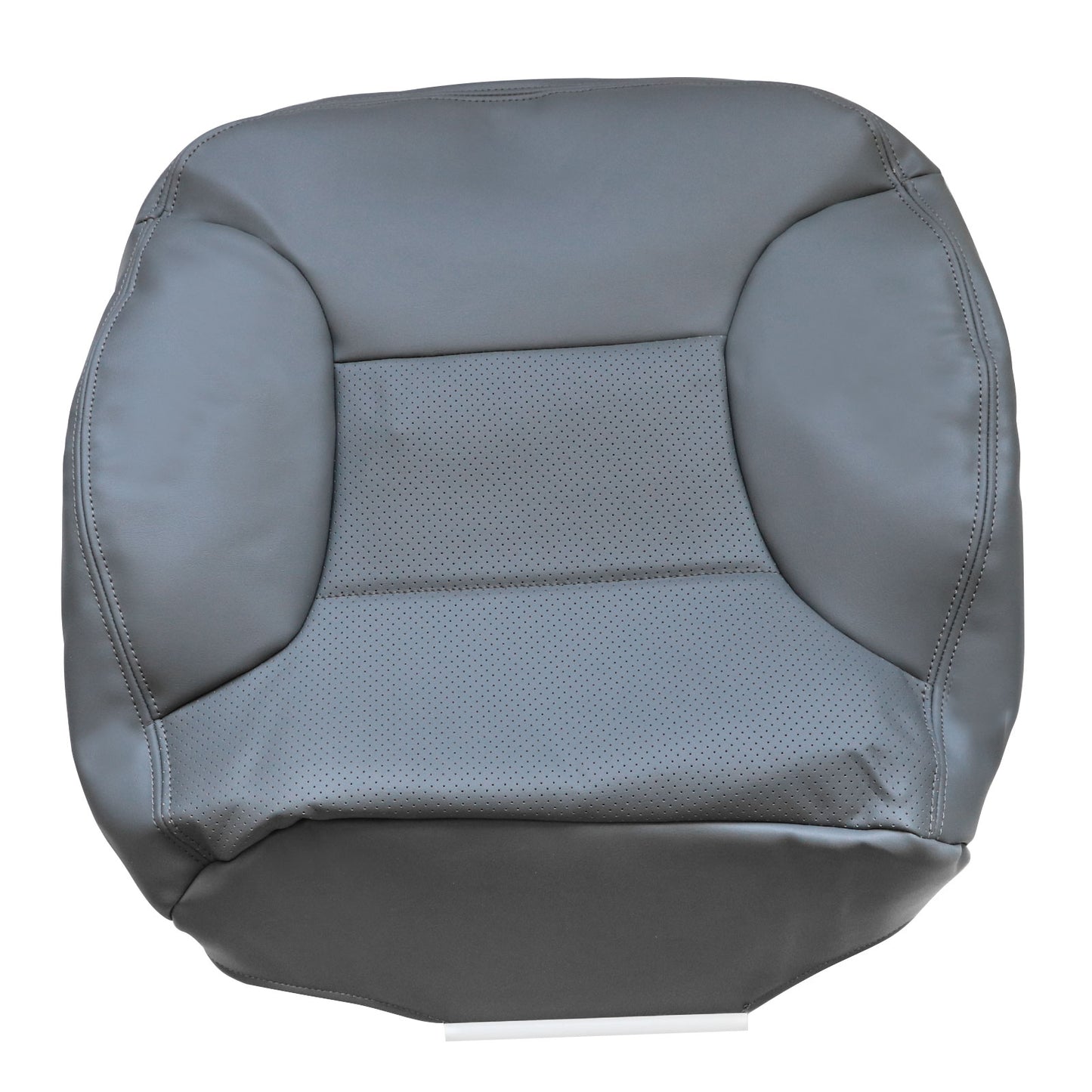 Driver Bottom Seat Leather Perforated Cover Gray For 1992-1996 Ford Bronco XLT