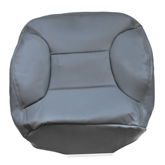 Driver Bottom Seat Leather Perforated Cover Gray For 1992-1996 Ford Bronco XLT