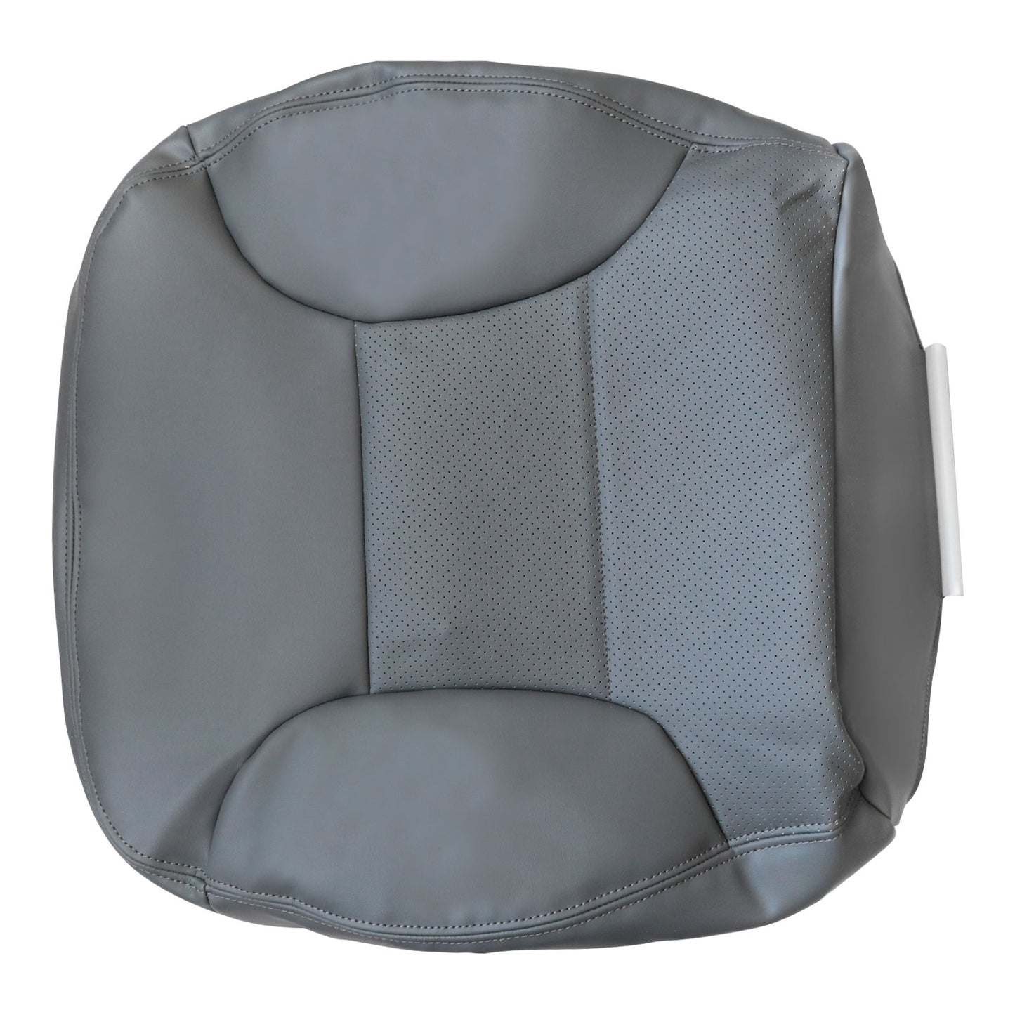 Driver Bottom Seat Leather Perforated Cover Gray For 1992-1996 Ford Bronco XLT