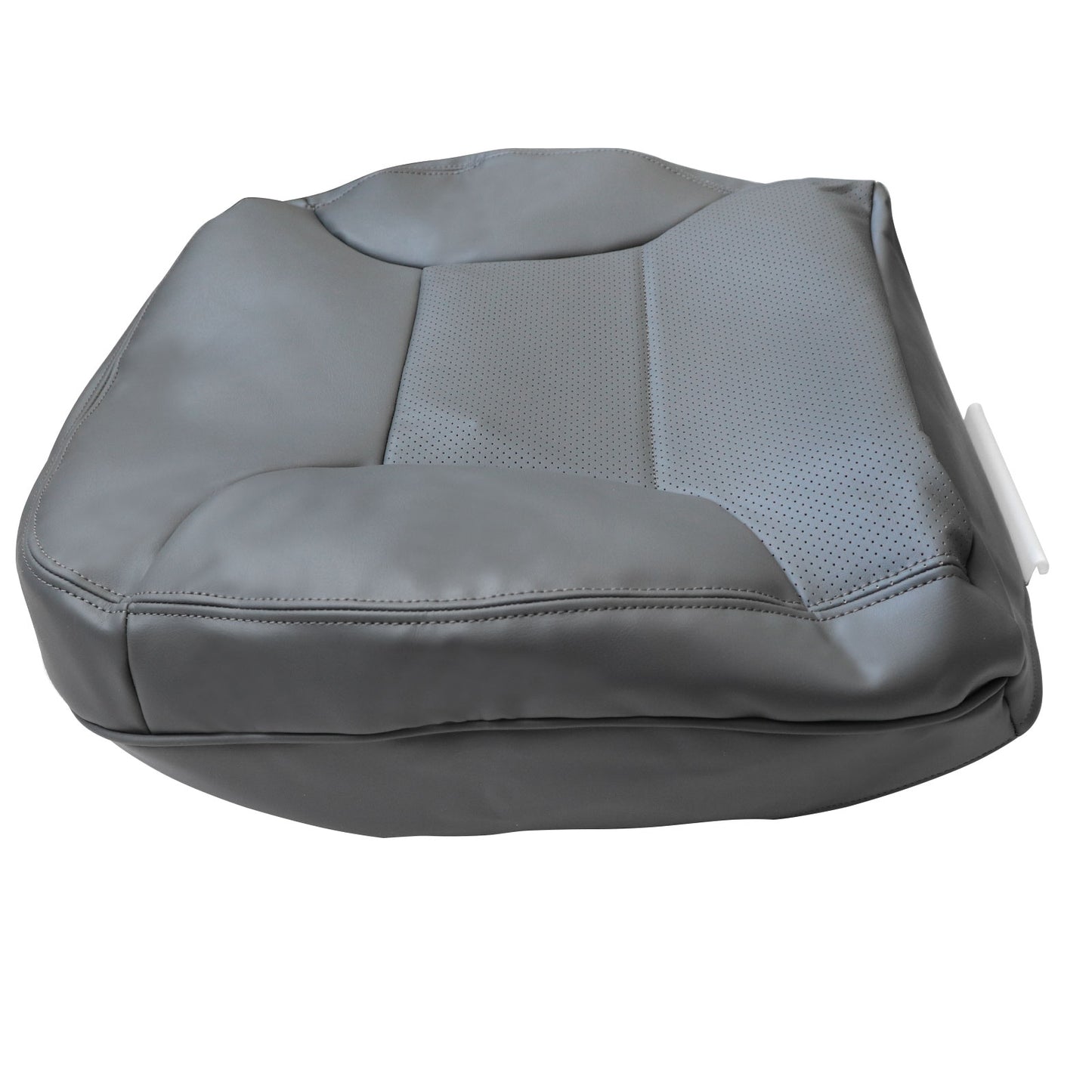 Driver Bottom Seat Leather Perforated Cover Gray For 1992-1996 Ford Bronco XLT