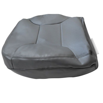 Driver Bottom Seat Leather Perforated Cover Gray For 1992-1996 Ford Bronco XLT