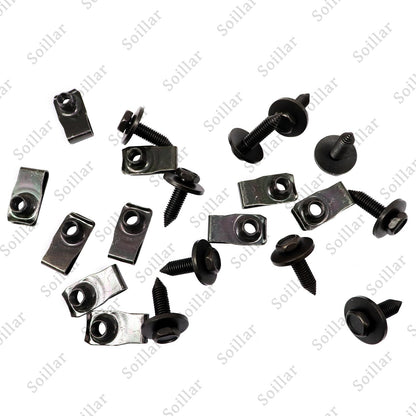 For Truck Body Bolts & U-nut Clips-M8-1.25 x 30mm-13mm Hex- 20pcs (10ea)-#155