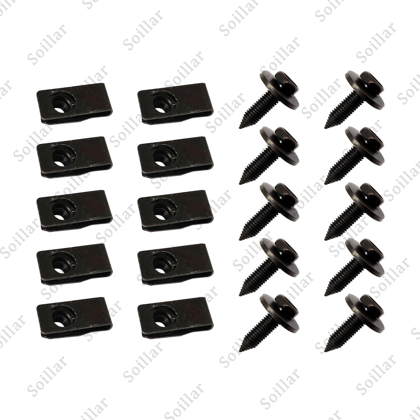 For Truck Body Bolts & U-nut Clips-M8-1.25 x 30mm-13mm Hex- 20pcs (10ea)-#155