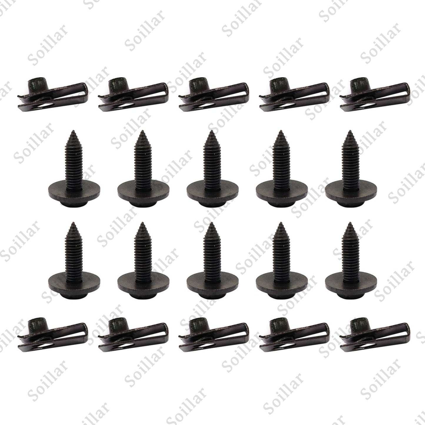 For Truck Body Bolts & U-nut Clips-M8-1.25 x 30mm-13mm Hex- 20pcs (10ea)-#155