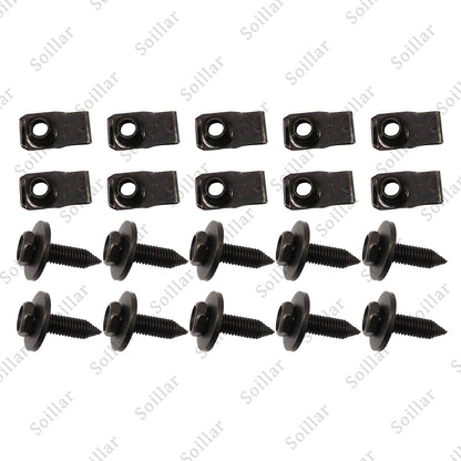 For Truck Body Bolts & U-nut Clips-M8-1.25 x 30mm-13mm Hex- 20pcs (10ea)-#155