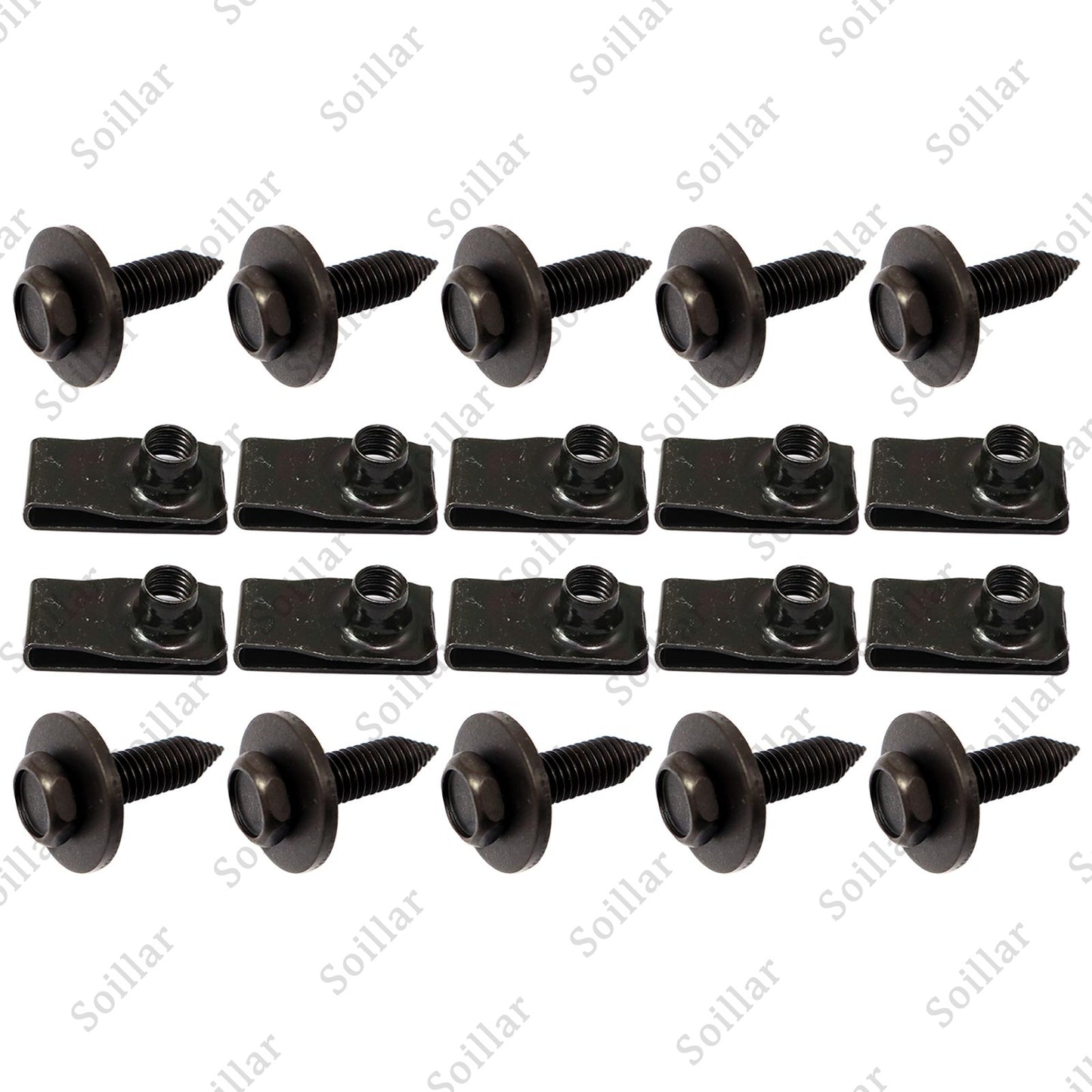 For Truck Body Bolts & U-nut Clips-M8-1.25 x 30mm-13mm Hex- 20pcs (10ea)-#155