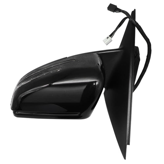 BLACK DRIVER LEFT SIDE MIRROR FITS FOR MERCEDES C63 AMG C250 C300 C350 2010-14