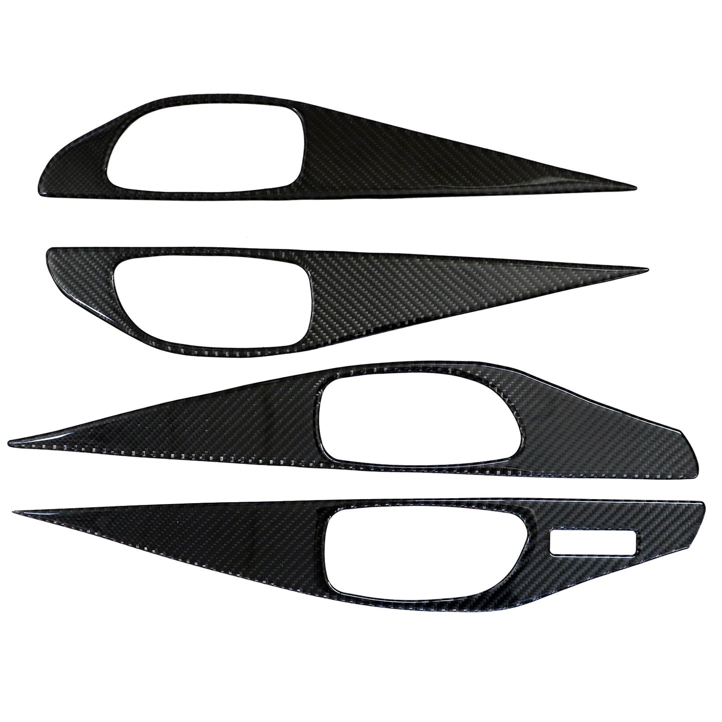 For Infiniti Q50 2014-2019 4PCS Carbon Fiber Look Interior Door Panel Cover Trim