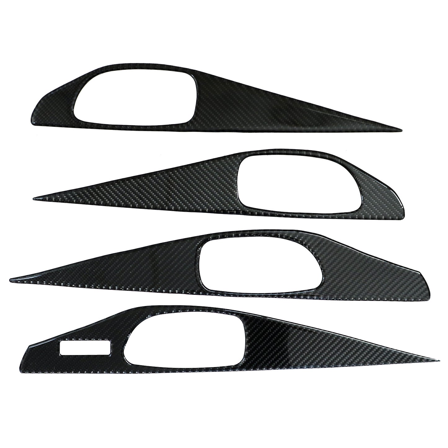 For Infiniti Q50 2014-2019 4PCS Carbon Fiber Look Interior Door Panel Cover Trim