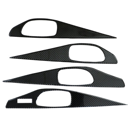 For Infiniti Q50 2014-2019 4PCS Carbon Fiber Look Interior Door Panel Cover Trim