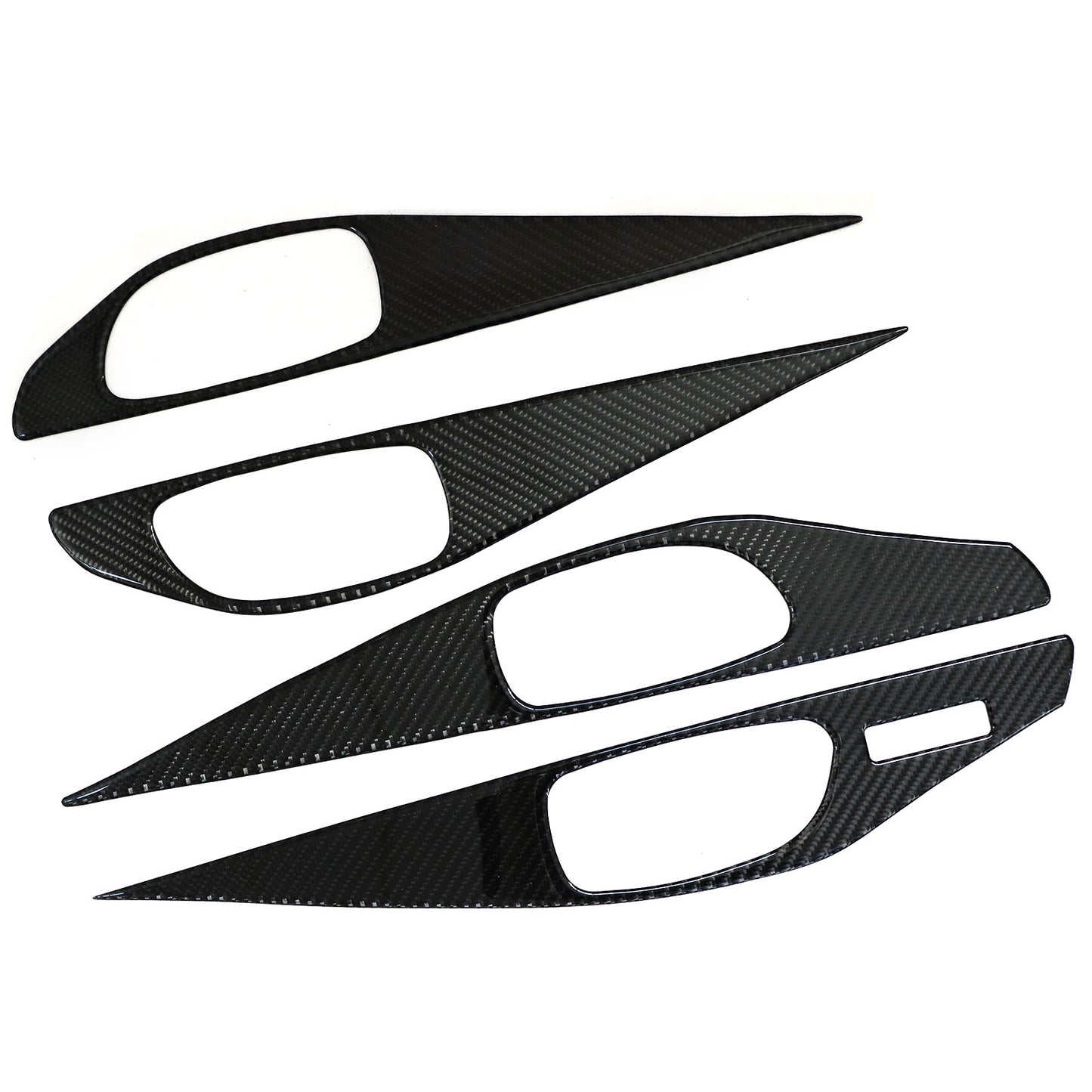 For Infiniti Q50 2014-2019 4PCS Carbon Fiber Look Interior Door Panel Cover Trim