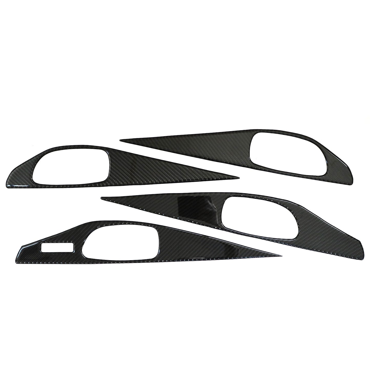 For Infiniti Q50 2014-2019 4PCS Carbon Fiber Look Interior Door Panel Cover Trim