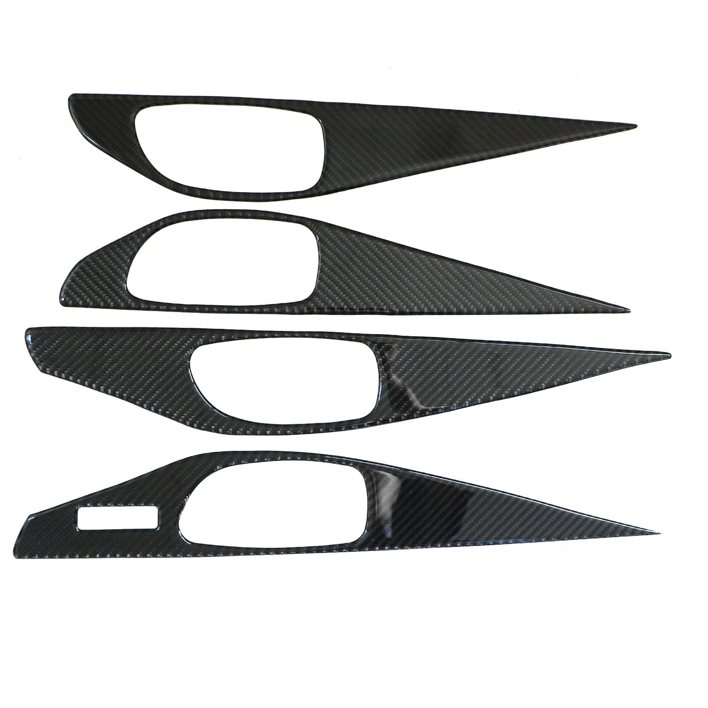 For Infiniti Q50 2014-2019 4PCS Carbon Fiber Look Interior Door Panel Cover Trim