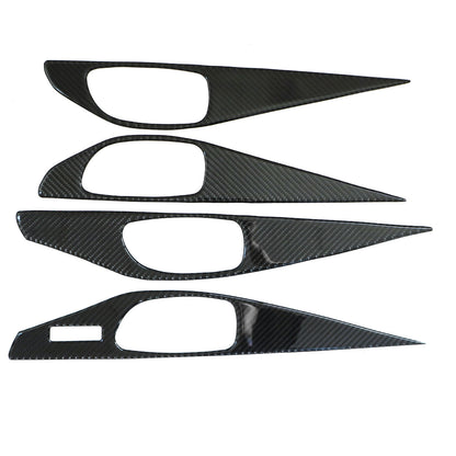 For Infiniti Q50 2014-2019 4PCS Carbon Fiber Look Interior Door Panel Cover Trim