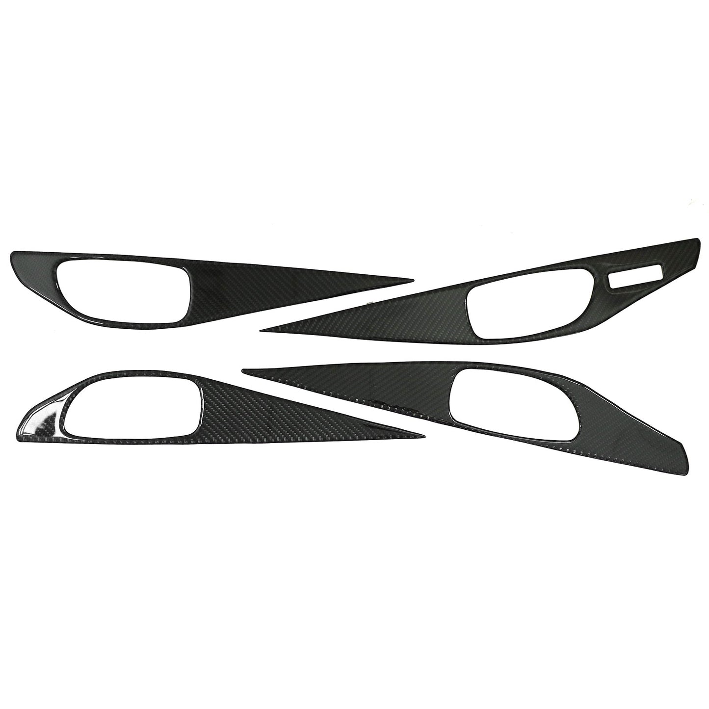 For Infiniti Q50 2014-2019 4PCS Carbon Fiber Look Interior Door Panel Cover Trim