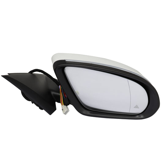 WHITE RIGHT PASSENGER MIRROR BLIND SPOT FITS FOR MERCEDES C250 C300 C350 2015-21