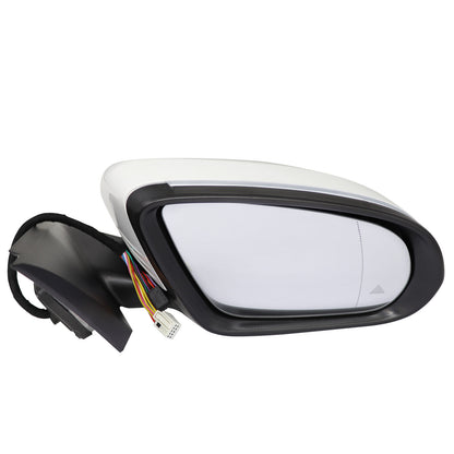 WHITE RIGHT PASSENGER MIRROR BLIND SPOT FITS FOR MERCEDES C250 C300 C350 2015-21