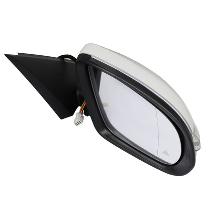 WHITE RIGHT PASSENGER MIRROR BLIND SPOT FITS FOR MERCEDES C250 C300 C350 2015-21