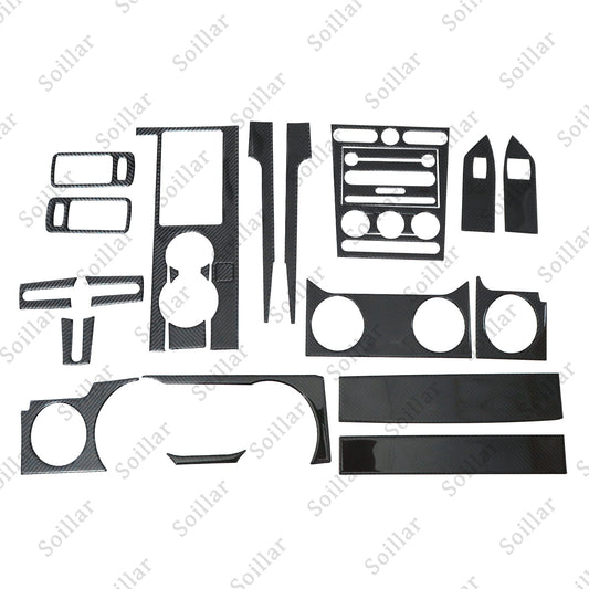 22Pcs Carbon Fiber Interior Trim Cover Black Fits Car Ford Mustang 2005-2009 US