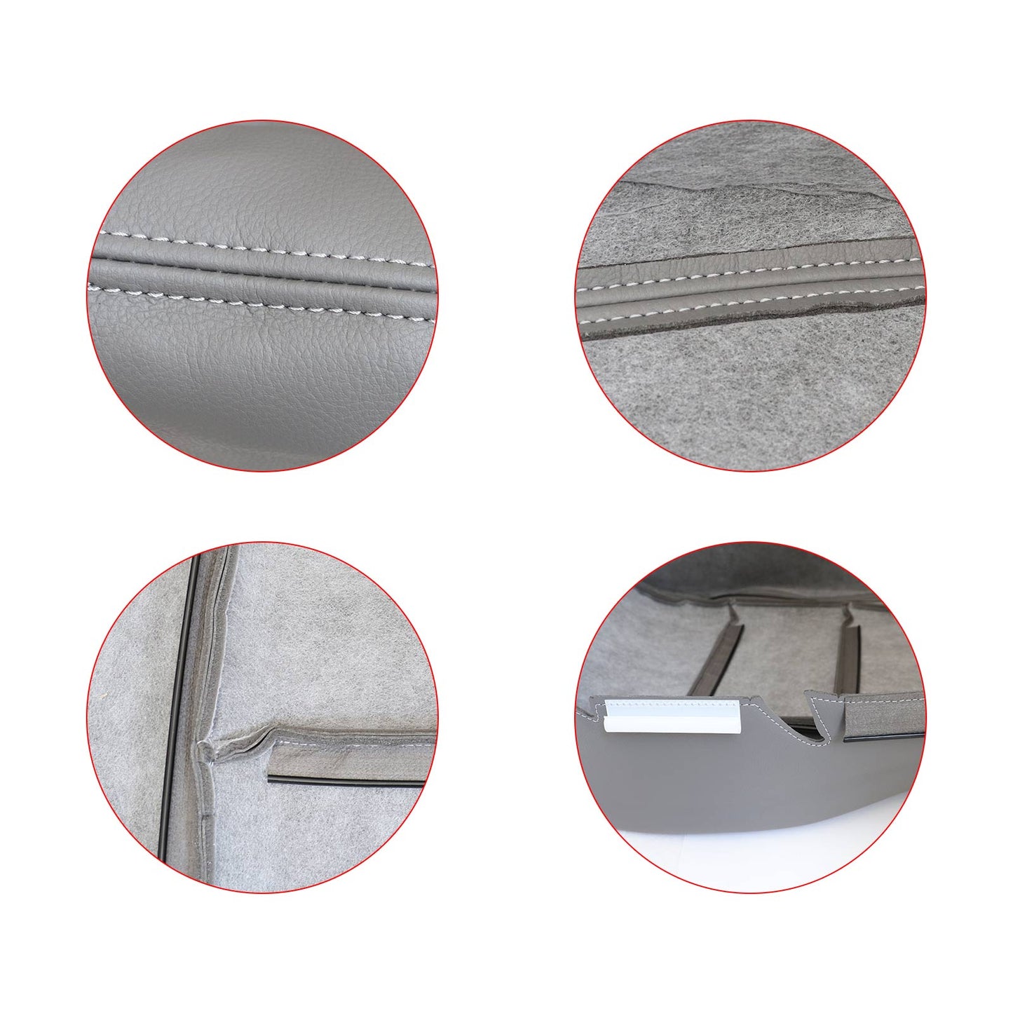 Front Passenger Bottom Leather Seat Cover For Toyota Land Cruiser 1998-2007 Gray