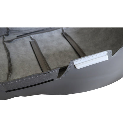For 1998 - 2007 Toyota Land Cruiser Front Driver Bottom Leather Seat Cover Gray