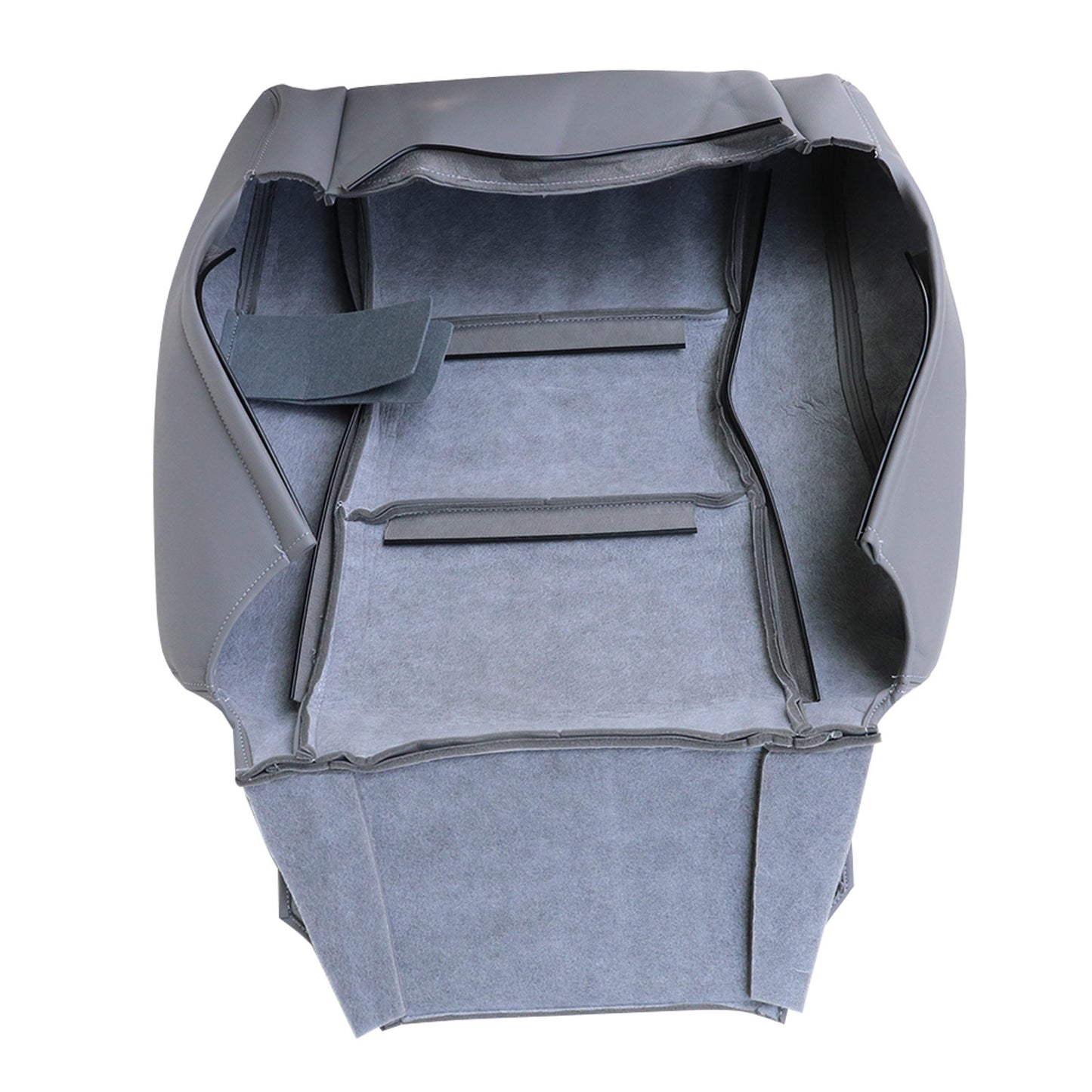 For 1998-07 Toyota Land Cruiser Driver / Passenger Top Leather Seat Cover Gray
