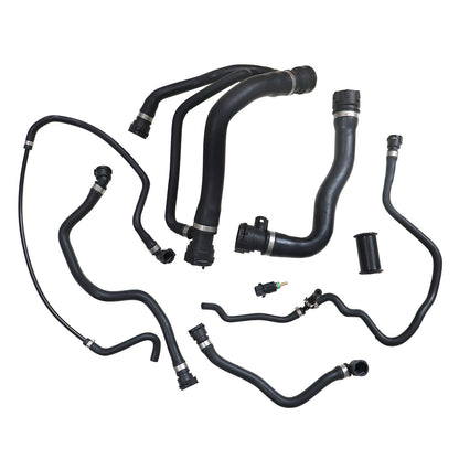 8pc For BMW 750i 750Li 2007 2008 Radiator Coolant Hose Kit Water Hoses+Switch